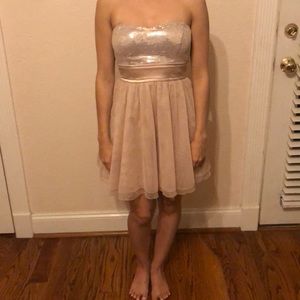 Silver/gold homecoming dress
